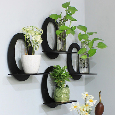 Black MDF Basic Wall Shelf