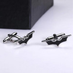 Black & Silver-Toned Quirky Cufflinks