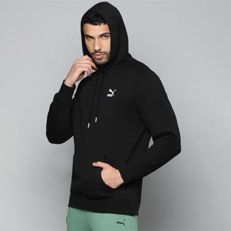 Men Black T7 Hooded Sweatshirt