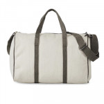 Ice Grey Cotton Canvas Travel Bag