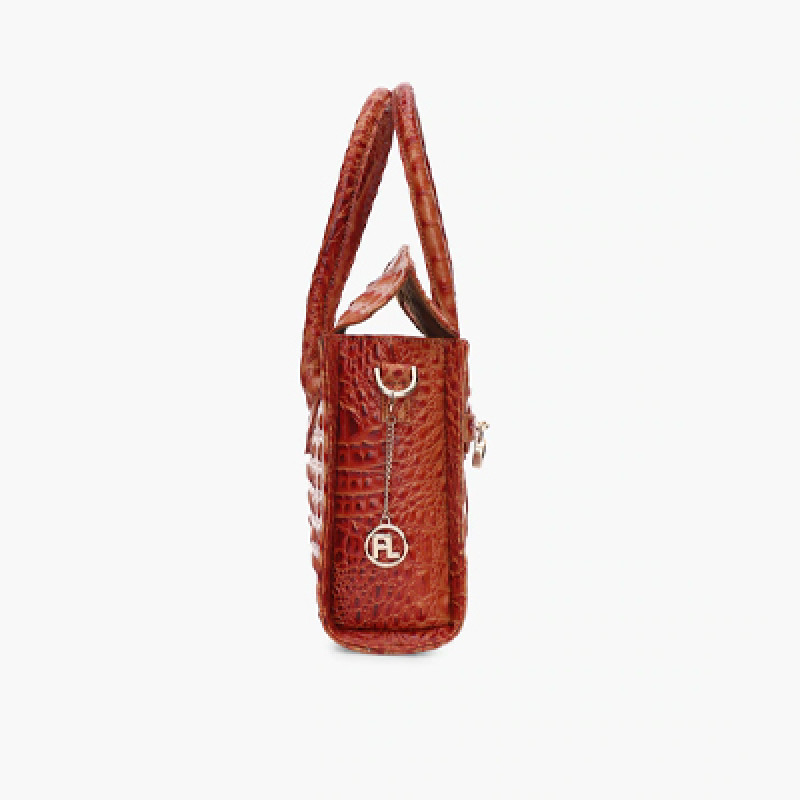 Women Red Textured Handheld Bag