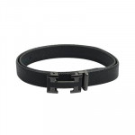 Men Black Textured Belt