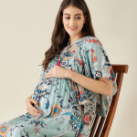 Women Printed Maternity Nightdress