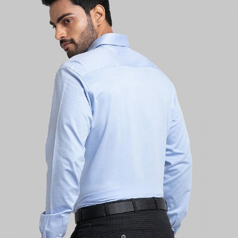 Men Blue Slim Fit Formal Shirt