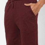 Men Maroon Slim Fit Pure Cotton Lounge Shorts